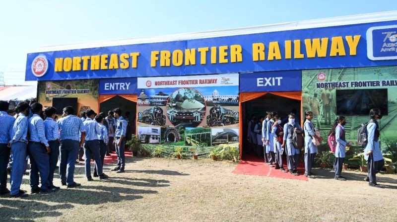 The NFR pavilion at the mega event organised at the Indira Gandhi Athletic Stadium, Guwahati on November 21 during Purvottar Swabhiman Utsav. (Photo Courtesy: NFR CPRO)